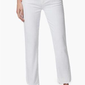 NWT, PAIGE Cindy Frayed High Waist Ankle Straight Leg Jeans,sz 26 in White Noise